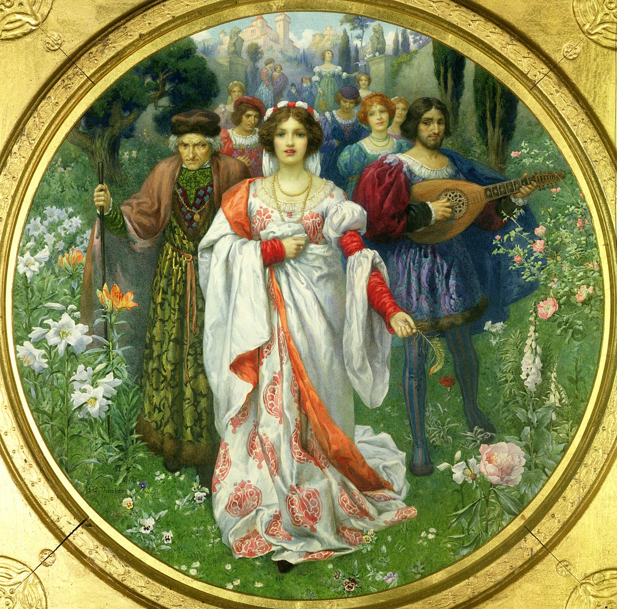 "When a queen, long dead, was young" by Harry George Theaker