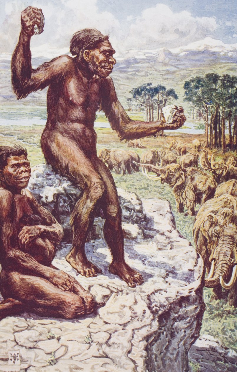 Neanderthal Mankind, illustration from 