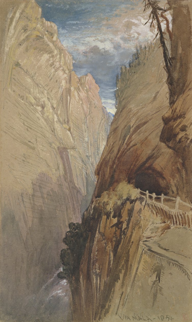 Via Mala, Switzerland, 1854 by Harry John Johnson