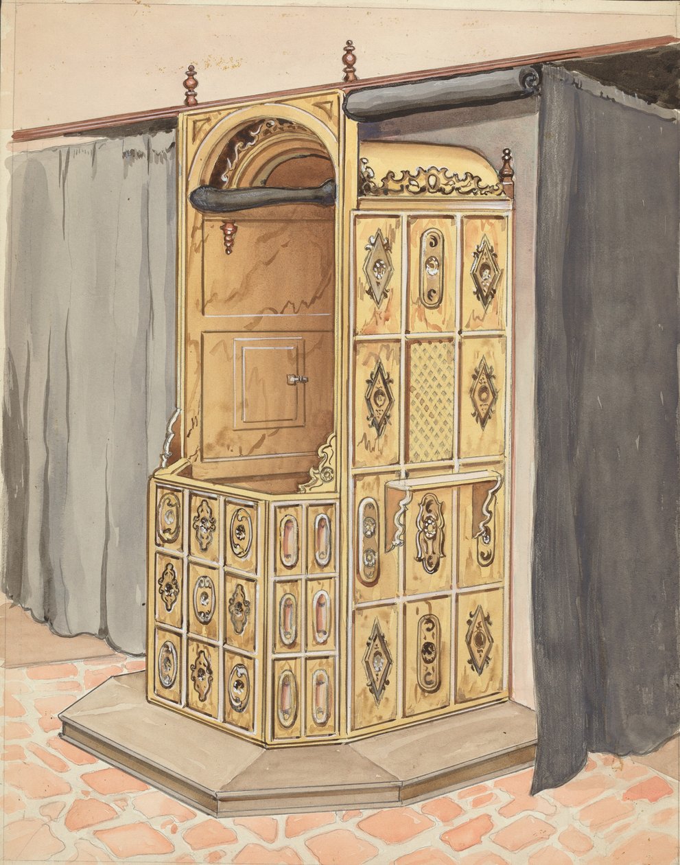 Side of Confessional Chair by Harry Mann Waddell
