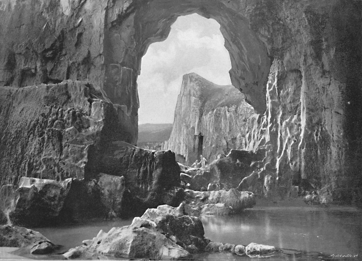 Lydstep Natural Arch, Tenby, c1896 by Harvey Barton