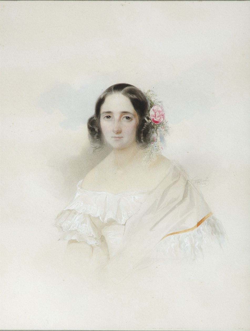 Portrait of Anna Alexeevna Olenina by Hau