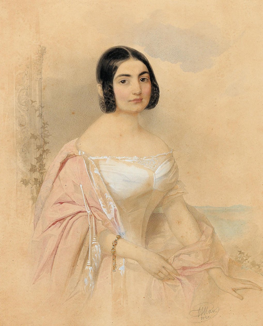 Portrait of Countess Marie von Tattenbach, née von Lion by Hau