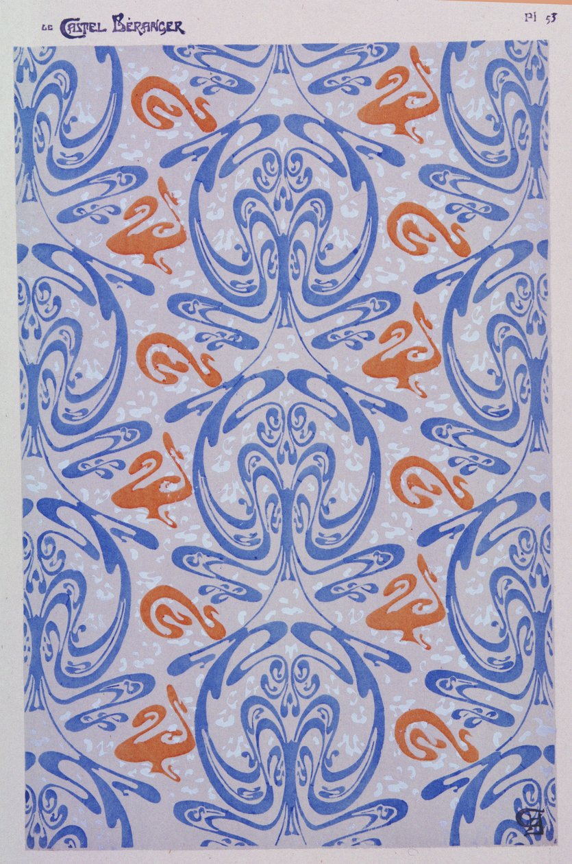 Decorations for the Castel Beranger, Paris, 1894-8, plate 53 from 