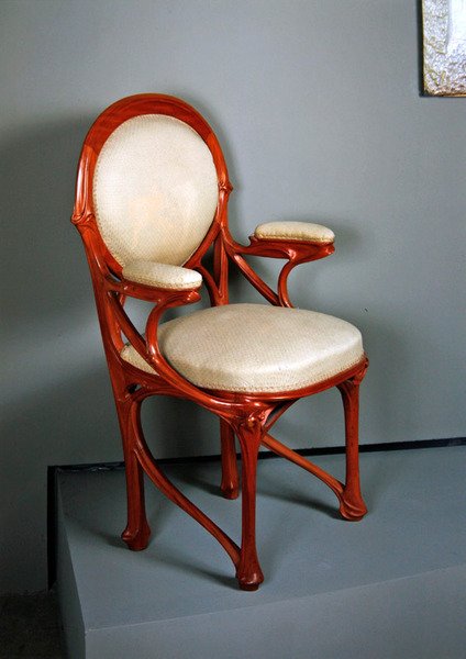 Chair, c.1898 (walnut) by Hector Guimard