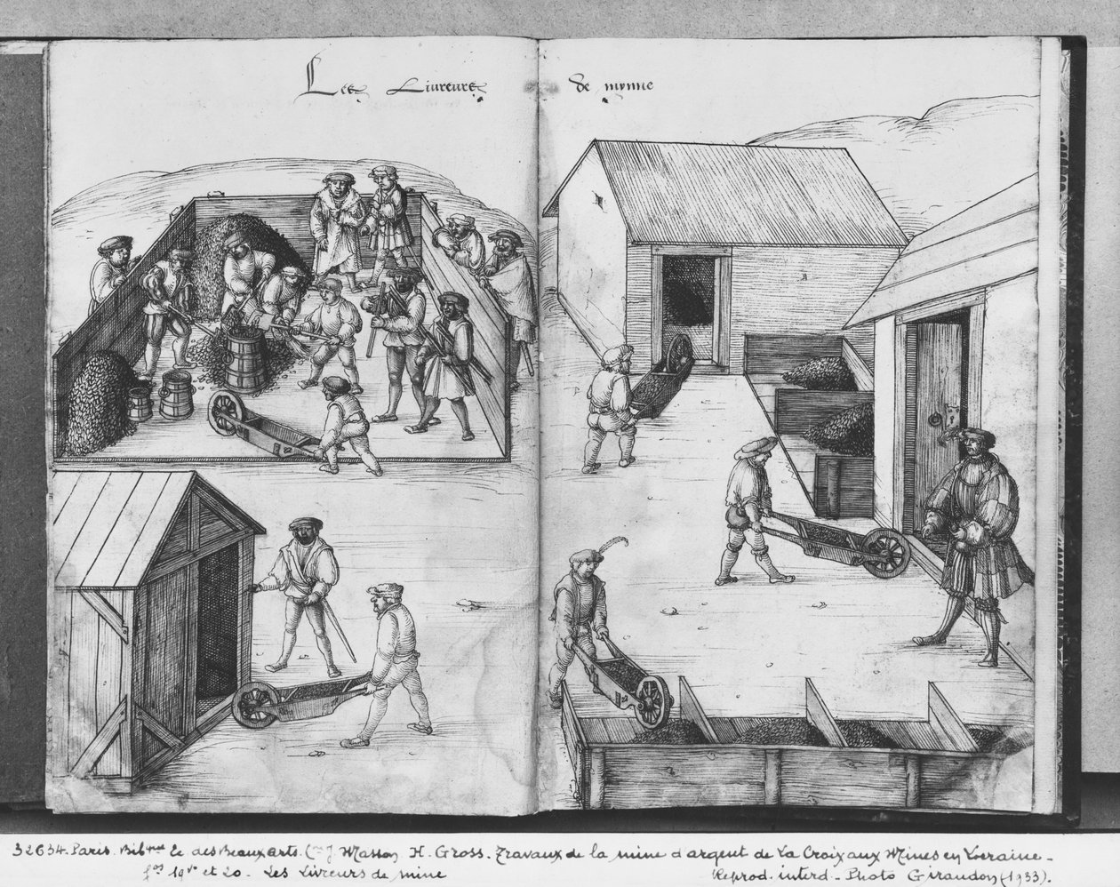 Silver Mine of La Croix-aux-Mines, Lorraine, Delivering the Ore, c.1530 by Heinrich Gross or Groff