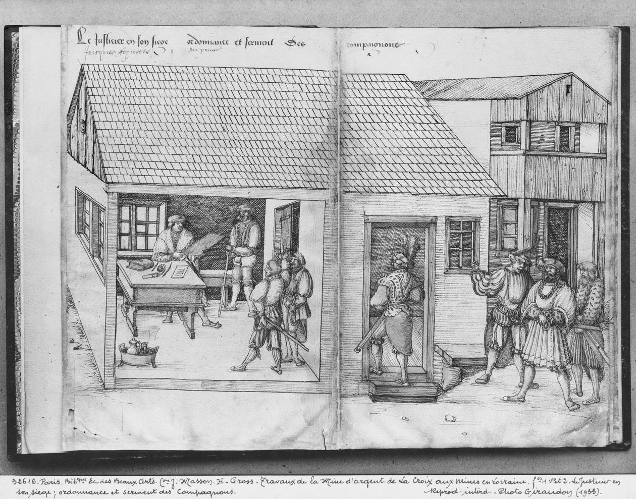 Silver Mine of La Croix-aux-Mines, Lorraine, fol.1v and fol.2, the ...