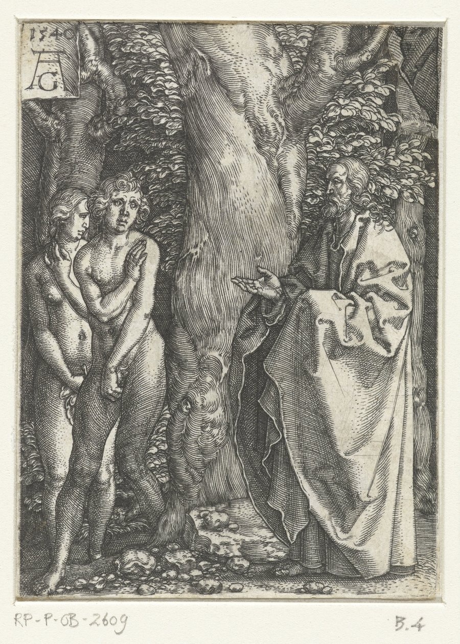 Adam and Eve Ashamed by Heinrich Aldegrever