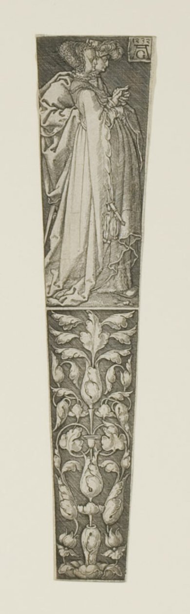 Dagger Sheath with a Young Couple Above by Heinrich Aldegrever