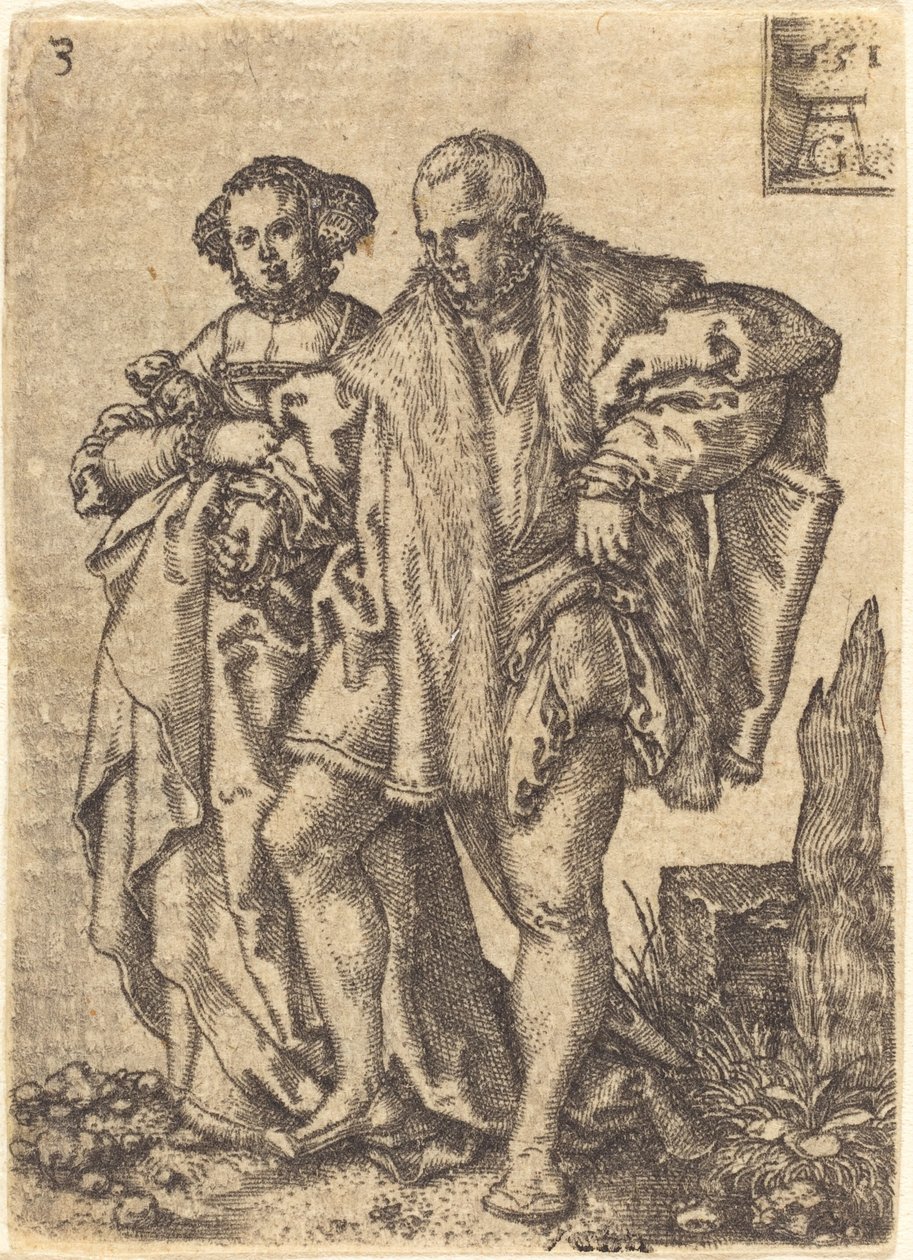 Dancing Couple, 1551 by Heinrich Aldegrever