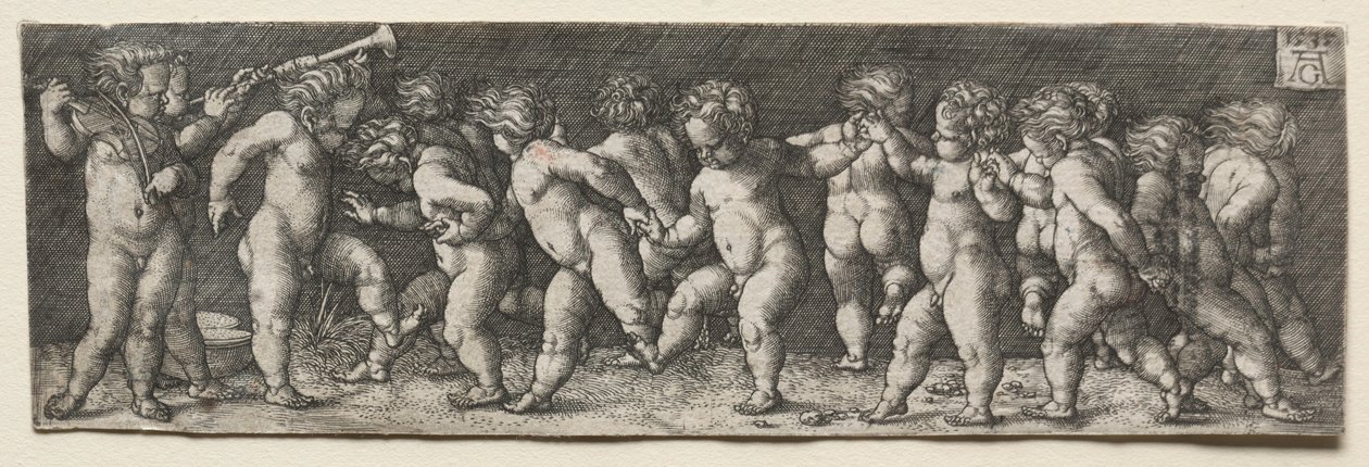 Fifteen Nude Children Dancing, 1535 by Heinrich Aldegrever