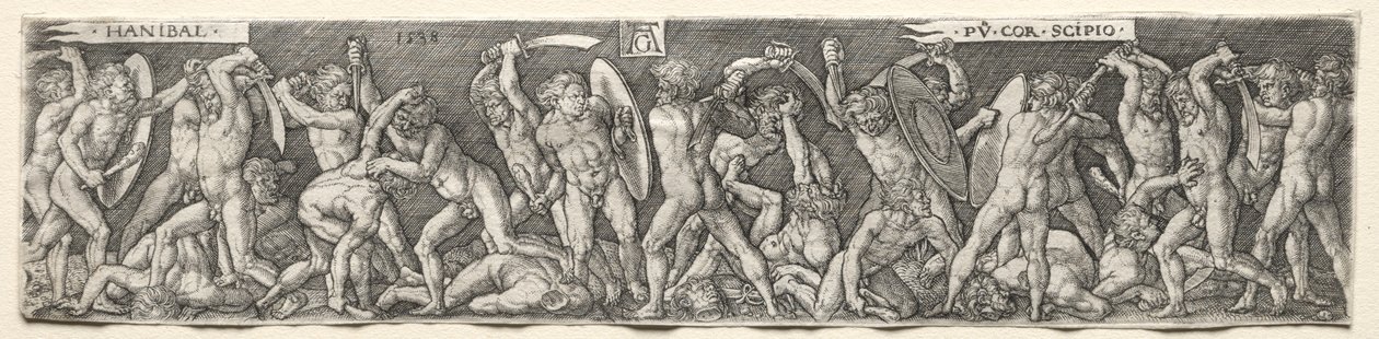 Hannibal Fighting Scipio, 1538 by Heinrich Aldegrever