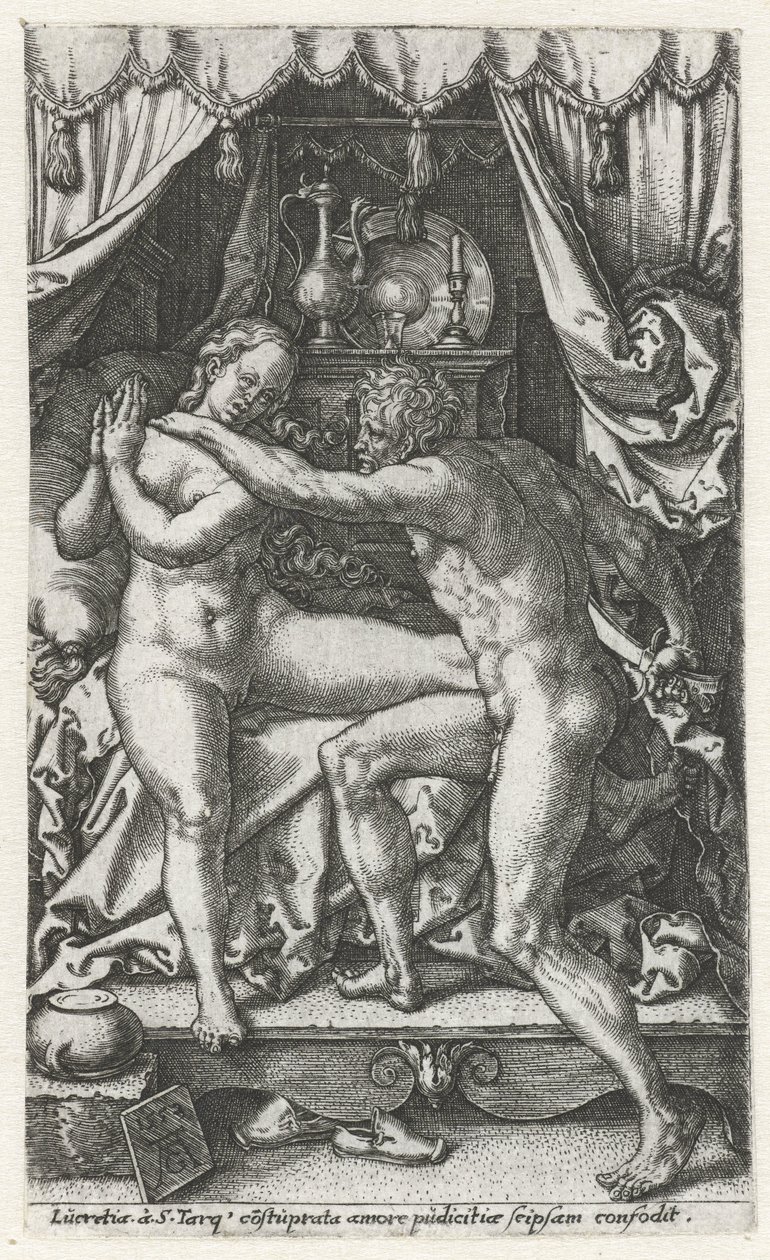 Lucretia and Sextus Tarquinius by Heinrich Aldegrever