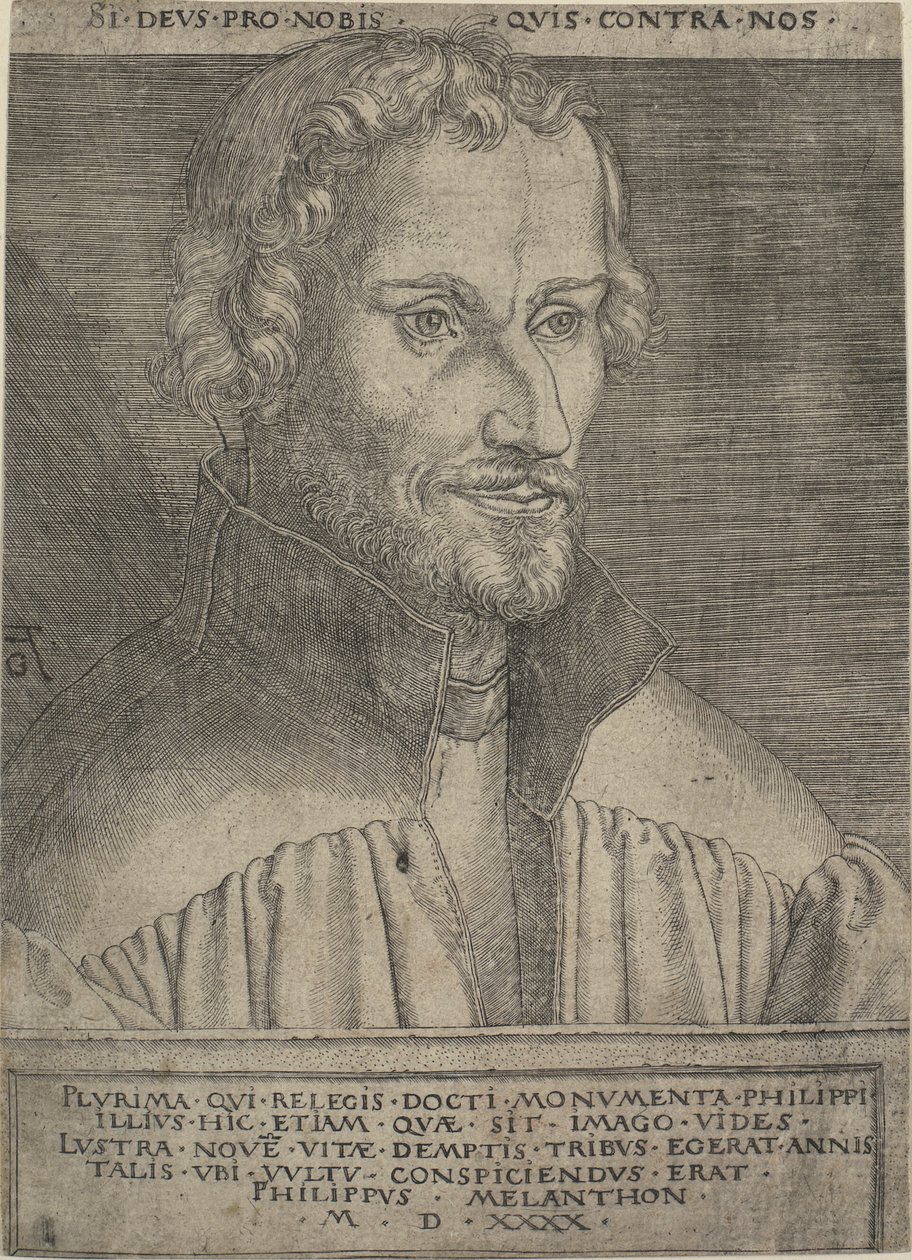 Portrait of Philipp Melanchthon by Heinrich Aldegrever