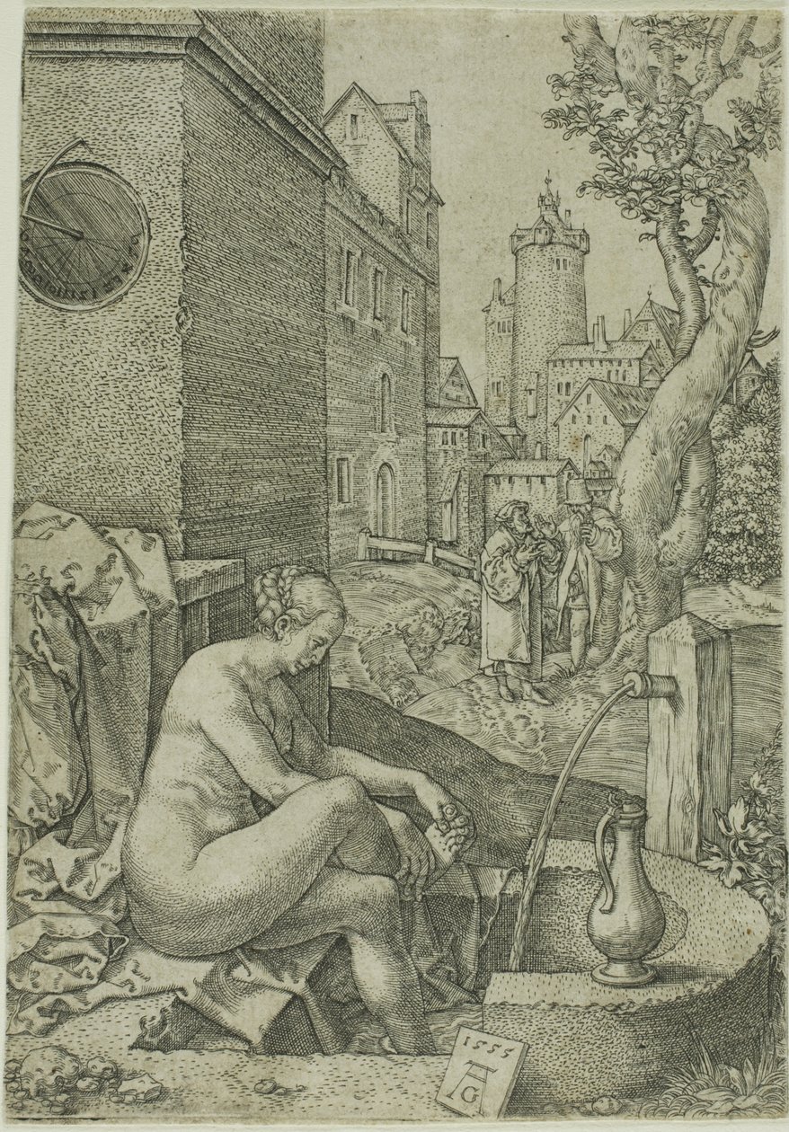 Susanna Surprised by the Elders, from The Story of Susanna by Heinrich Aldegrever