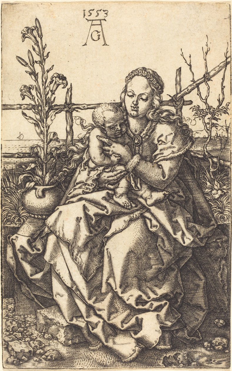 The Virgin Seated, 1553 by Heinrich Aldegrever