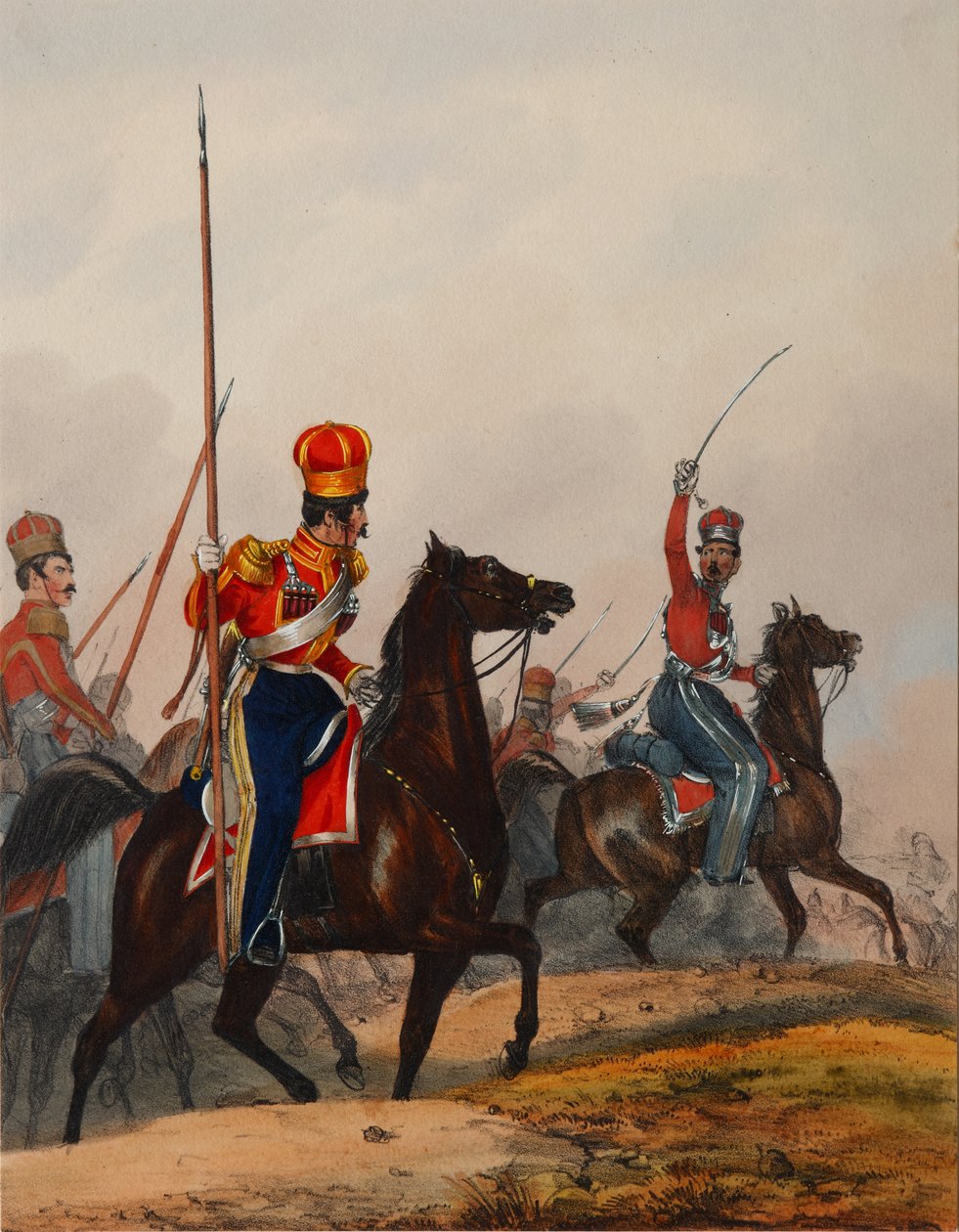 The Crimean Tatar Life Guard Squadron, 1840s by Heinrich Ambros Eckert