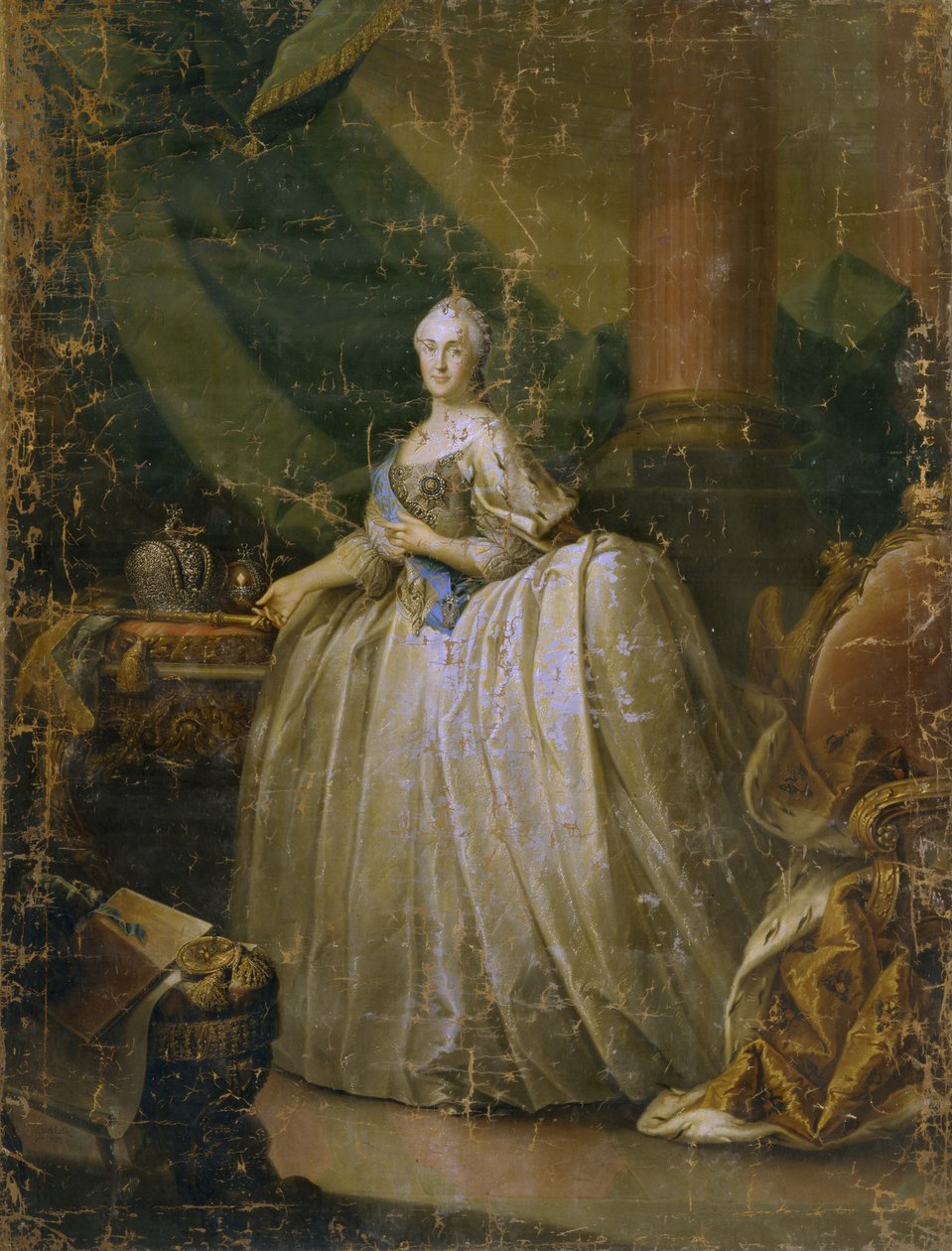 Portrait of Empress Catherine II 1729-1796, 1765 by Heinrich Buchholz