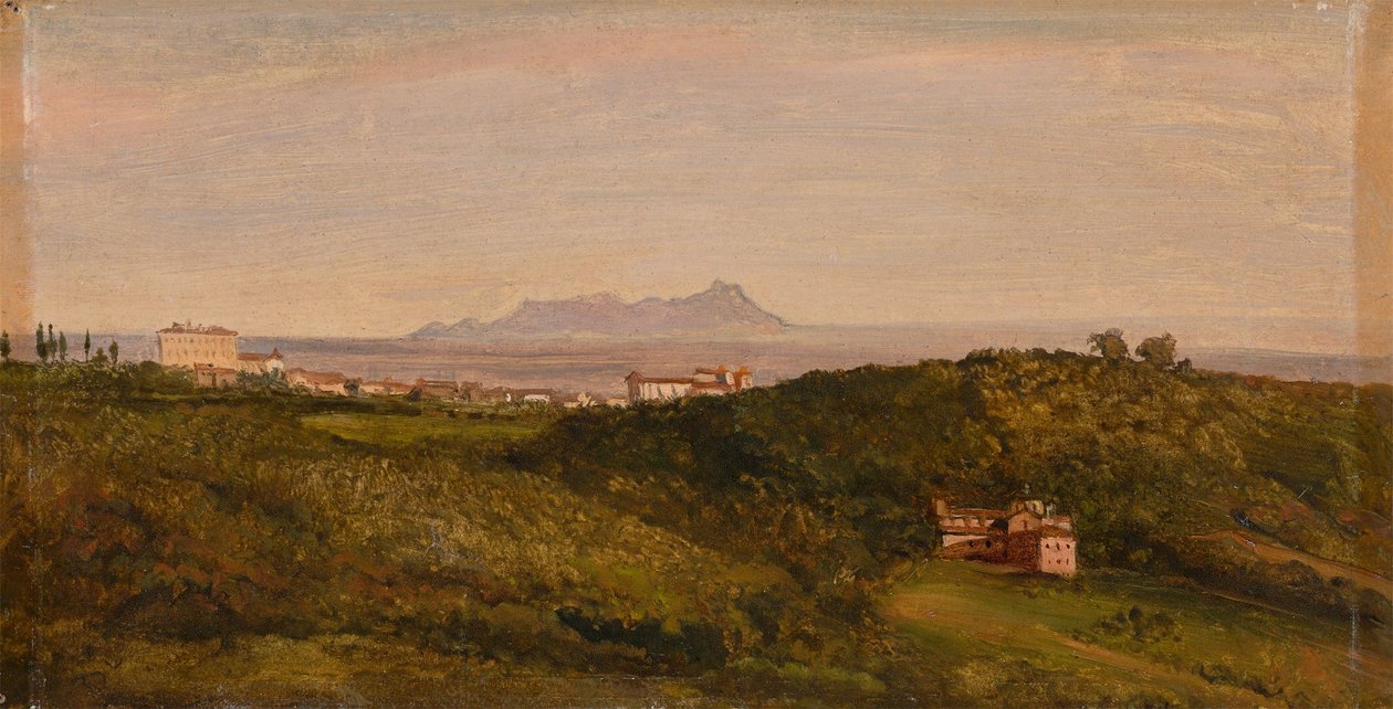 View of Monte Circeo, c. 1853 by Heinrich Burkel