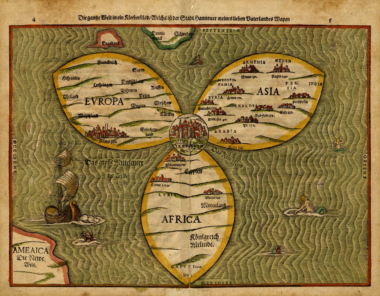 The Whole World in a Cloverleaf by Heinrich Bunting