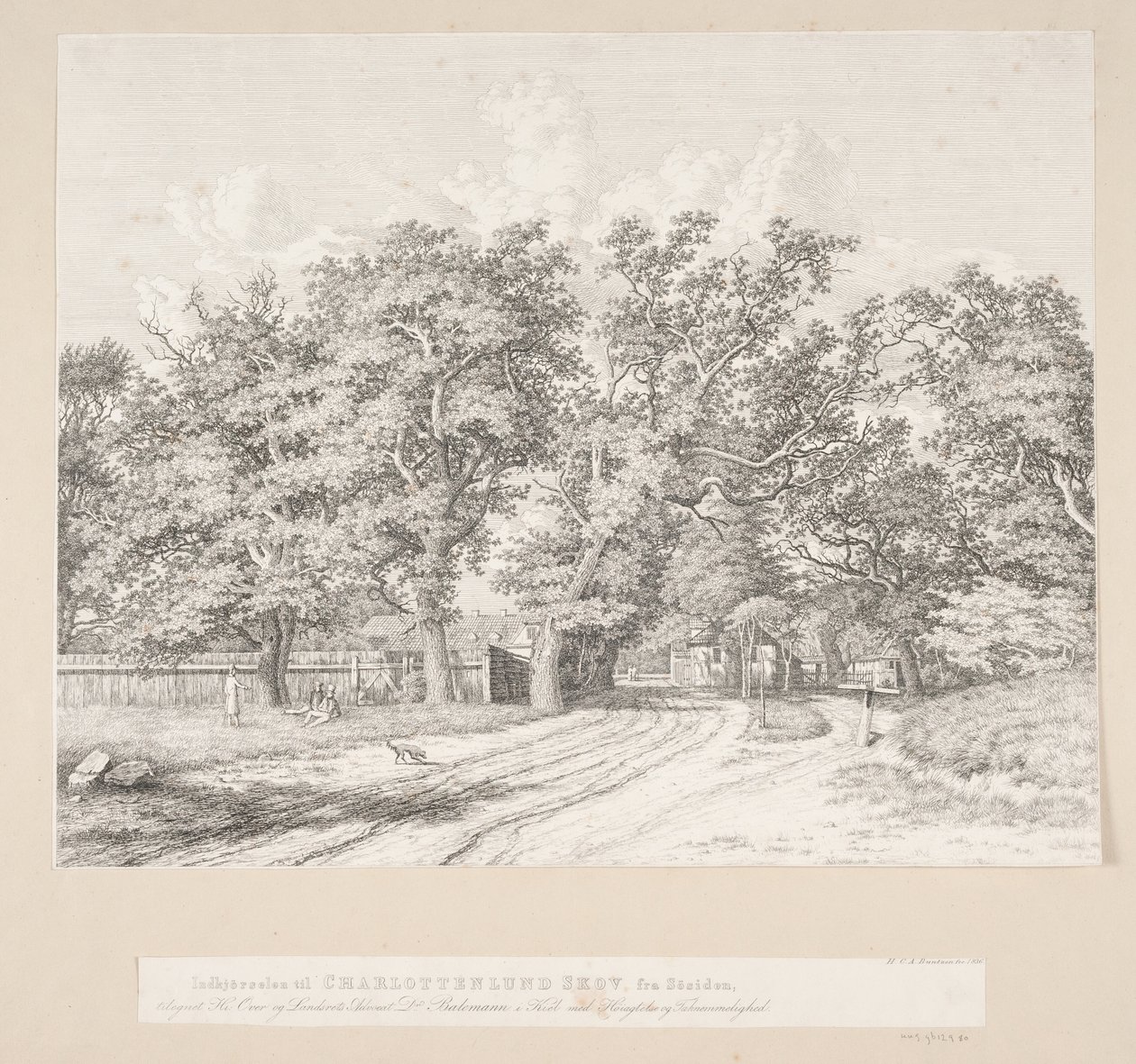Entrance to Charlottenlund Forest from the Lakeside by Heinrich Buntzen
