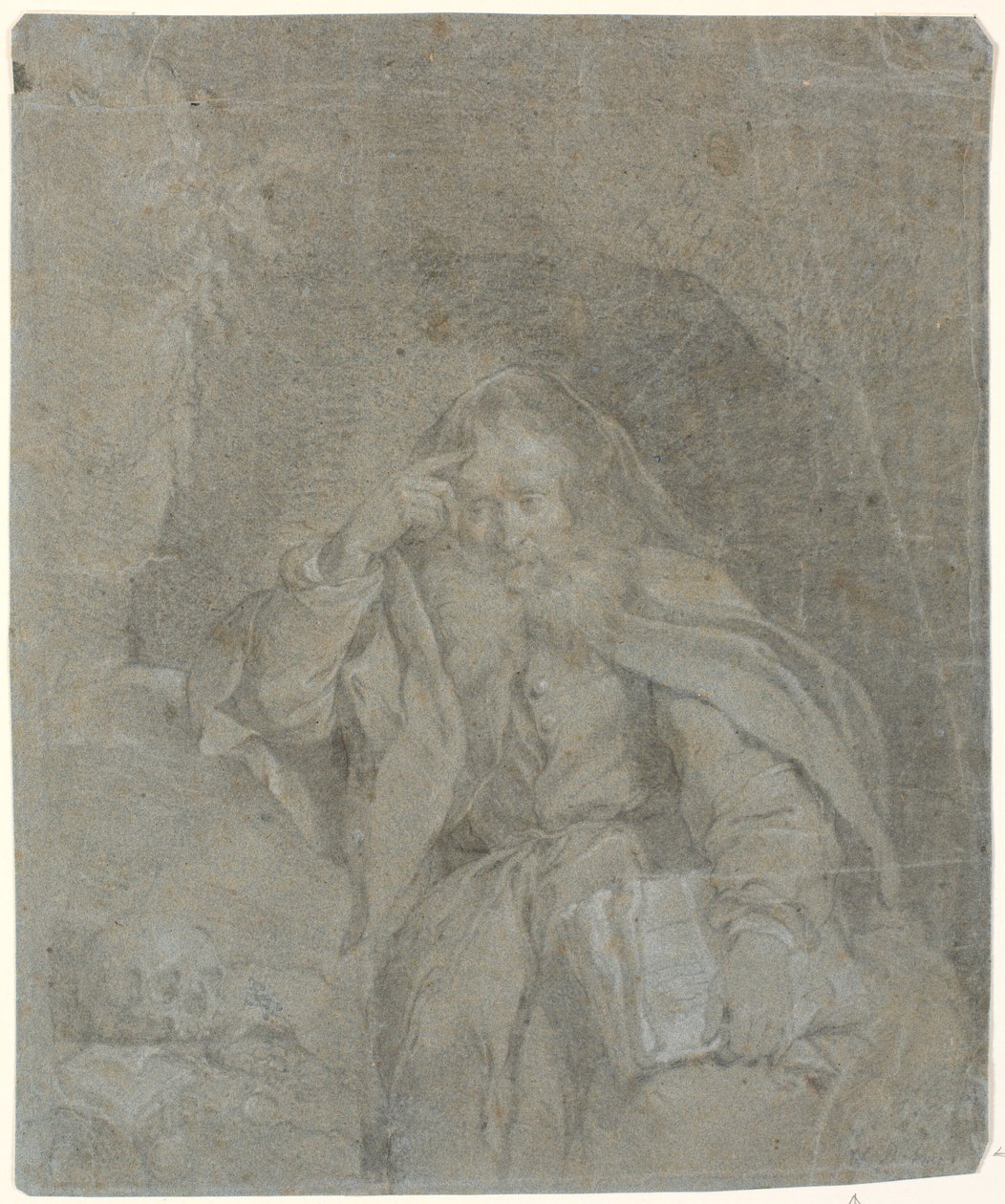 Saint Jerome Meditating in His Cave by Heinrich Dittmers