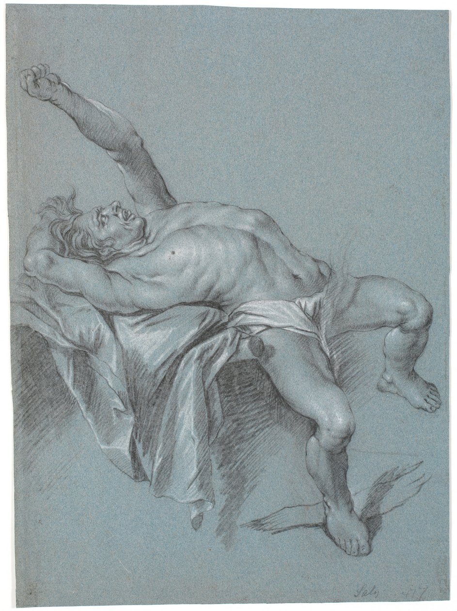 Polyfem Bound? (Reclining Man with Left Arm Raised) by Heinrich Dittmers
