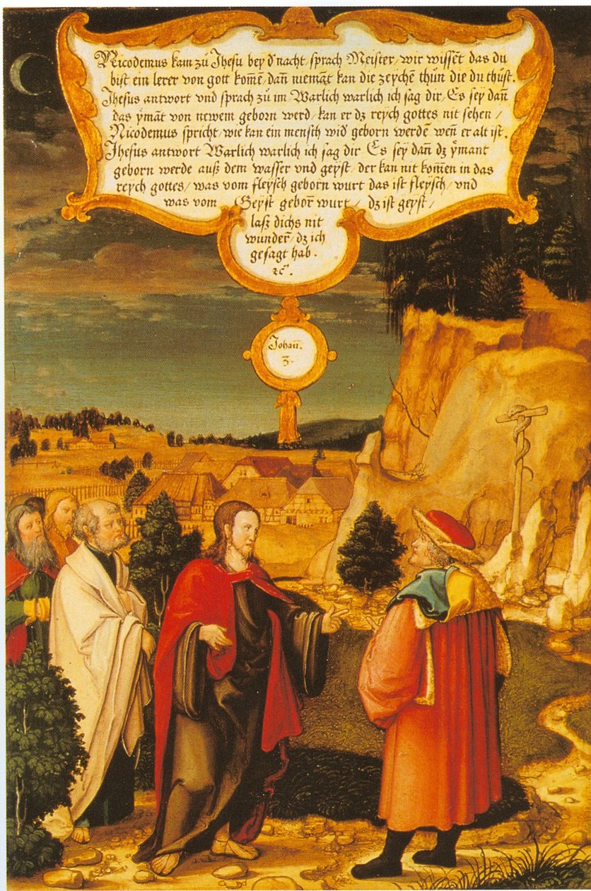 Mömpelgard Altarpiece: Christ and Nicodemus by Heinrich Füllmaurer