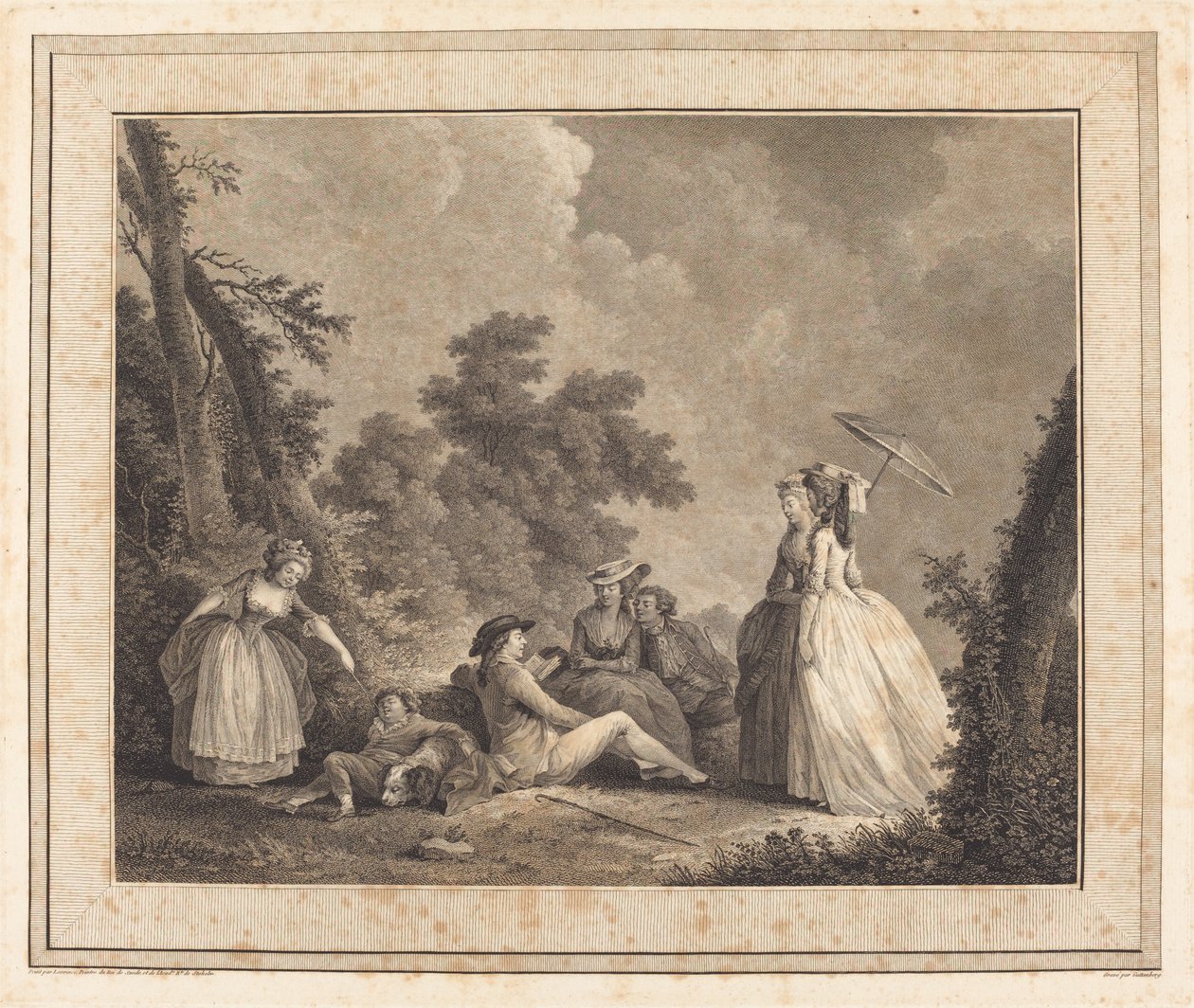 The Mercury of France by Heinrich Guttenberg after Nicolas Lavreince