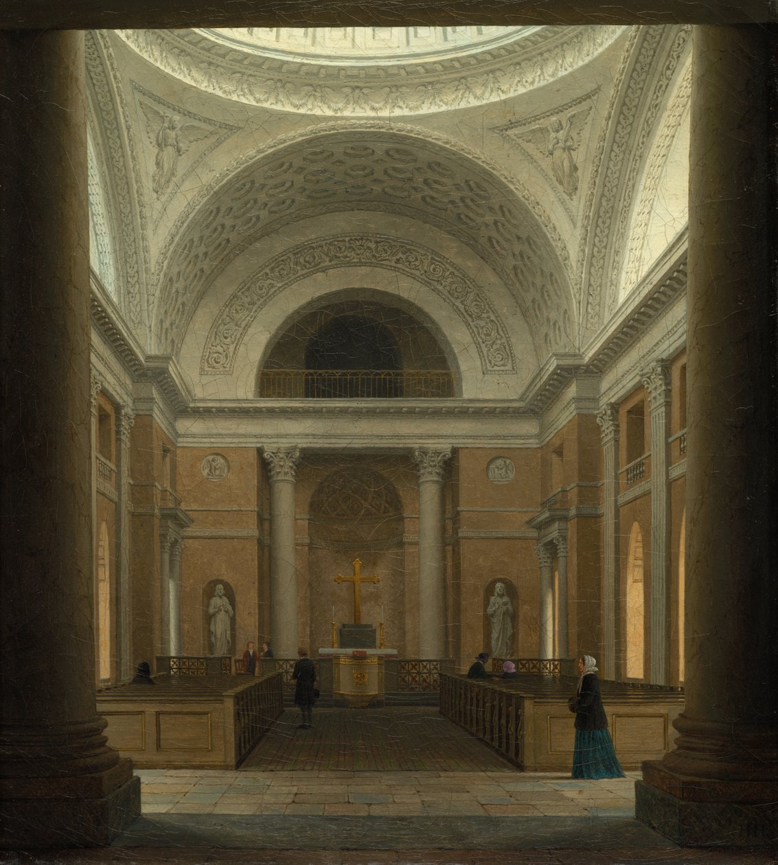 The Slotskirken of Christiansborg, Copenhagen by Heinrich Hansen (Danish