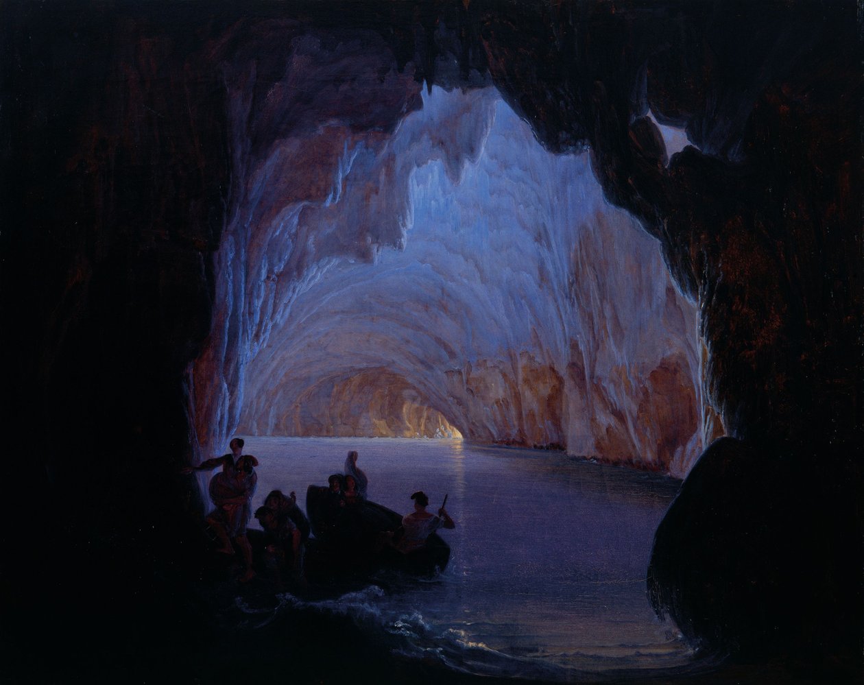 The Blue Grotto at Capri by Heinrich Jakob Fried