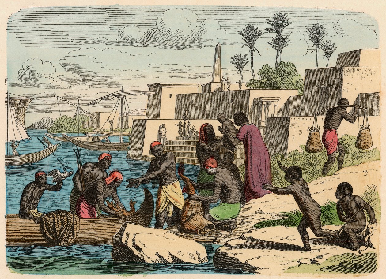 Ancient Egypt: Fishing by Heinrich Leutemann