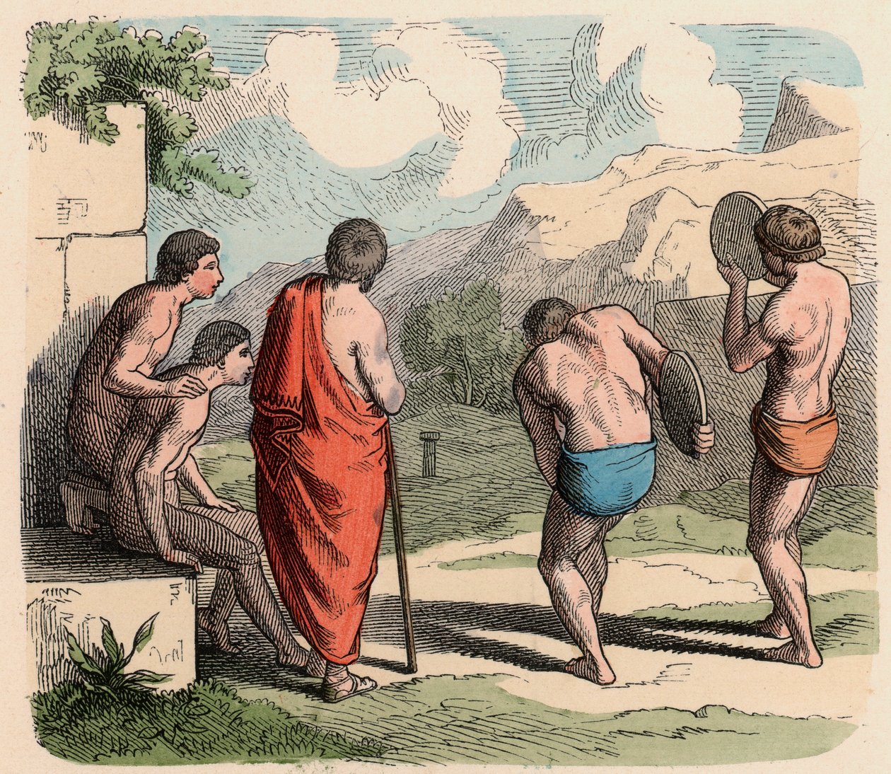 Ancient Greece: Sport, Discus Throwing by Heinrich Leutemann