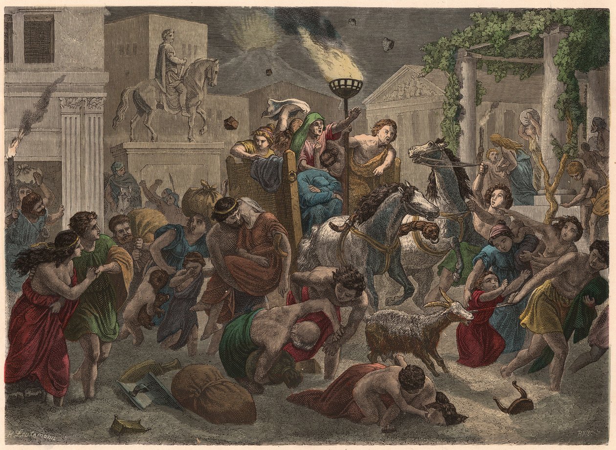 Ancient Rome: Eruption of Vesuvius, 79 AD by Heinrich Leutemann