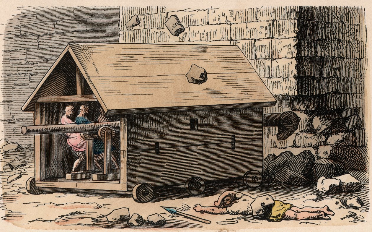 Battering Ram, Siege Engine by Heinrich Leutemann