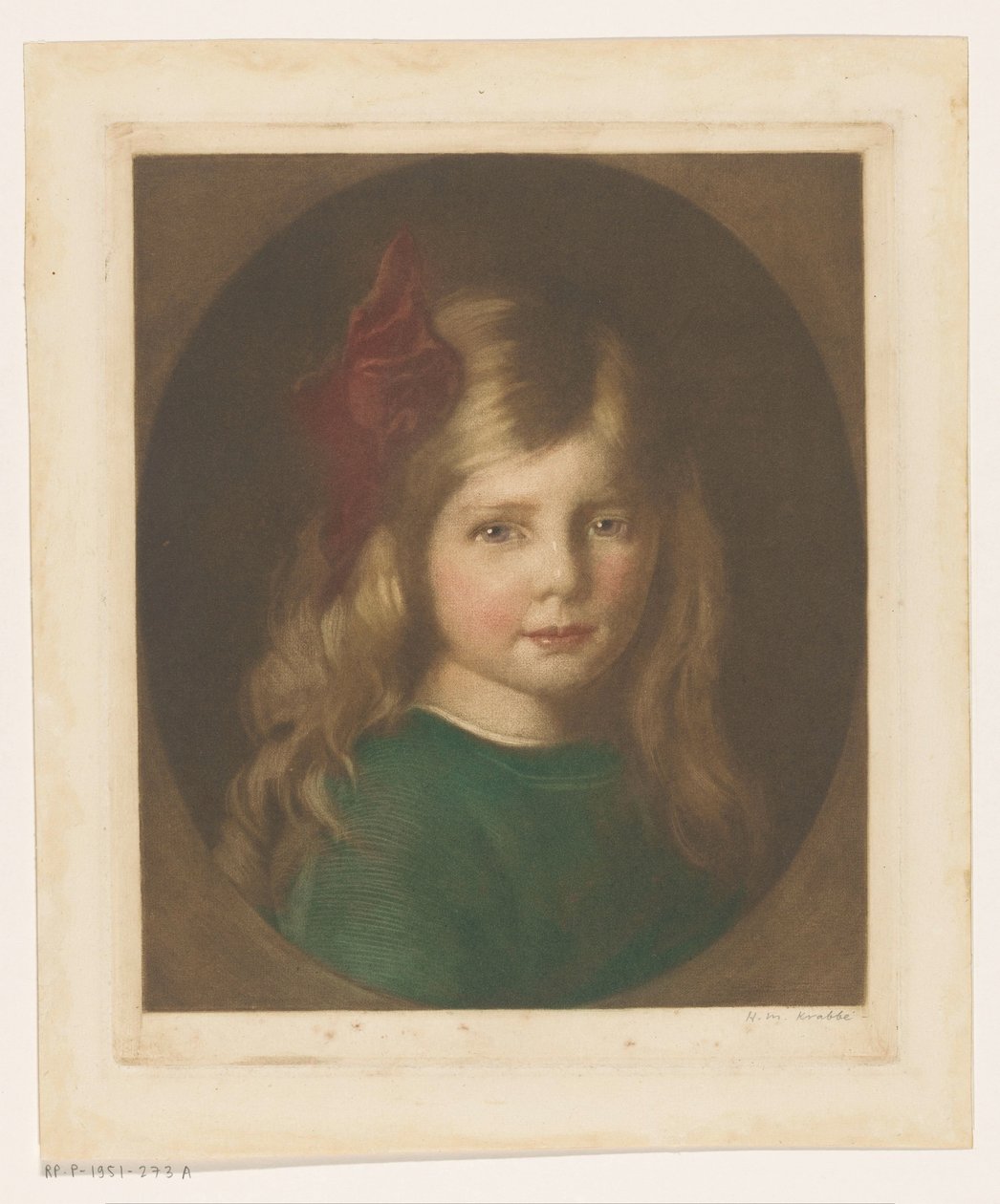 Portrait of an Unknown Girl by Heinrich M. Krabbé (signed by artist)