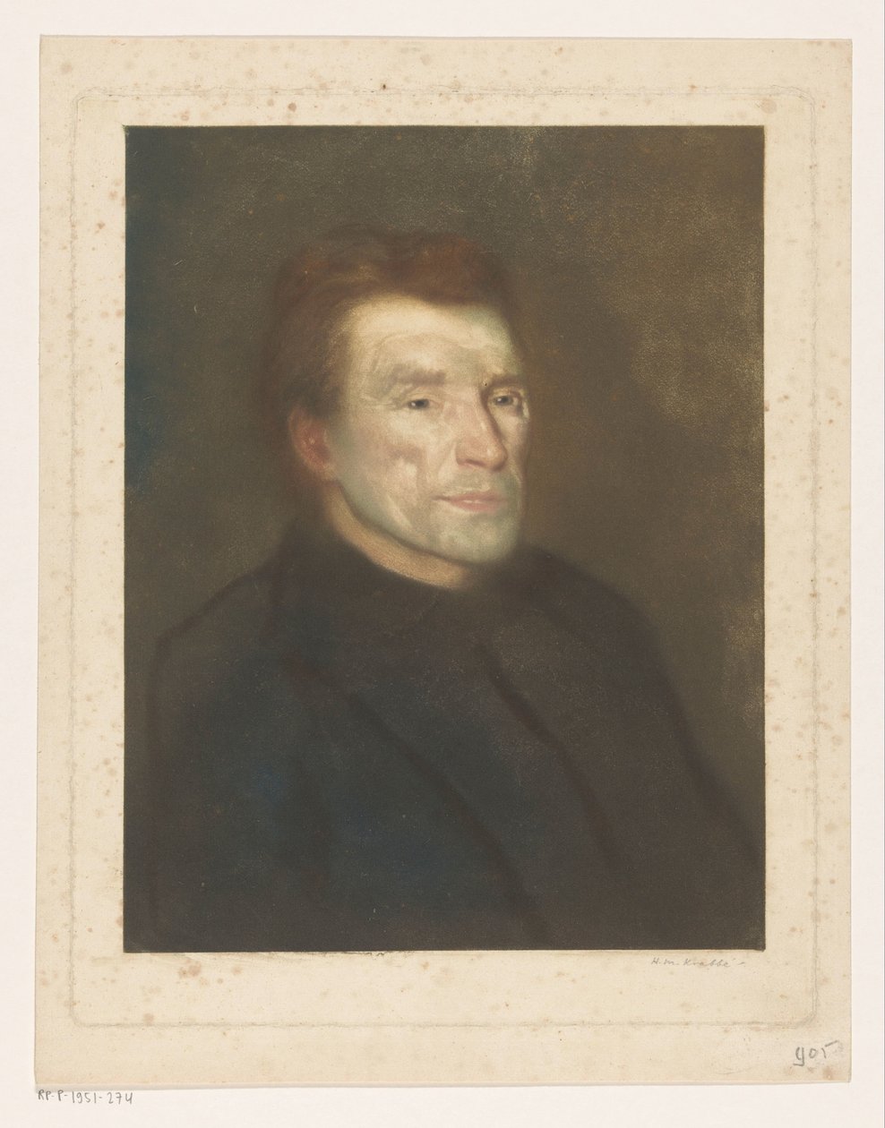 Portrait of an Unknown Man by Heinrich M. Krabbé (signed by artist)