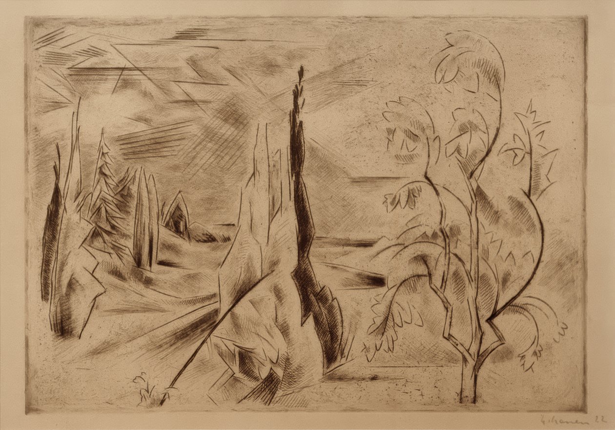 Large Park Landscape by Heinrich Nauen