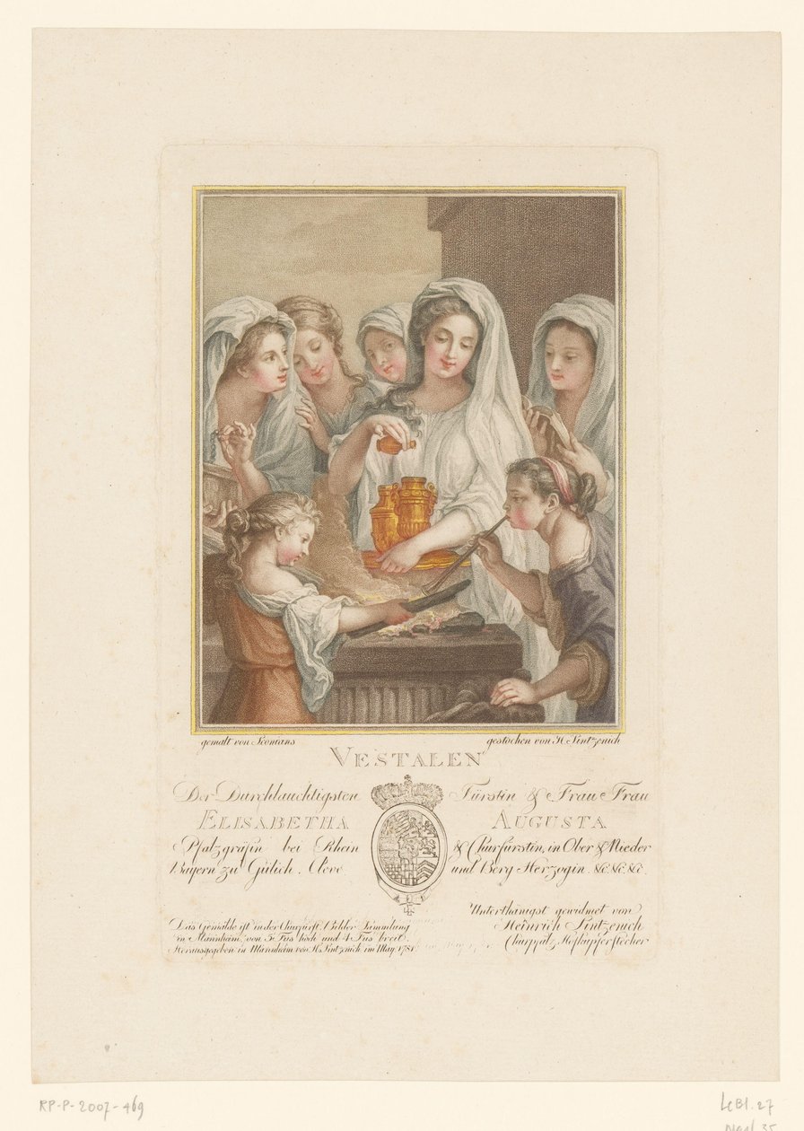 The Vestal Virgins Offering at an Altar by Heinrich Sintzenich