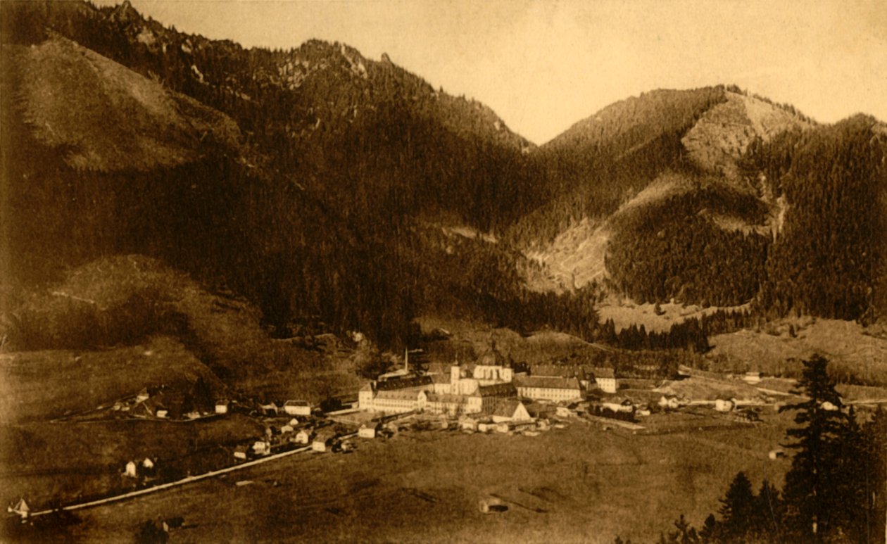 Ettal Abbey from the South, Bavaria, Germany by Heinrich Sting