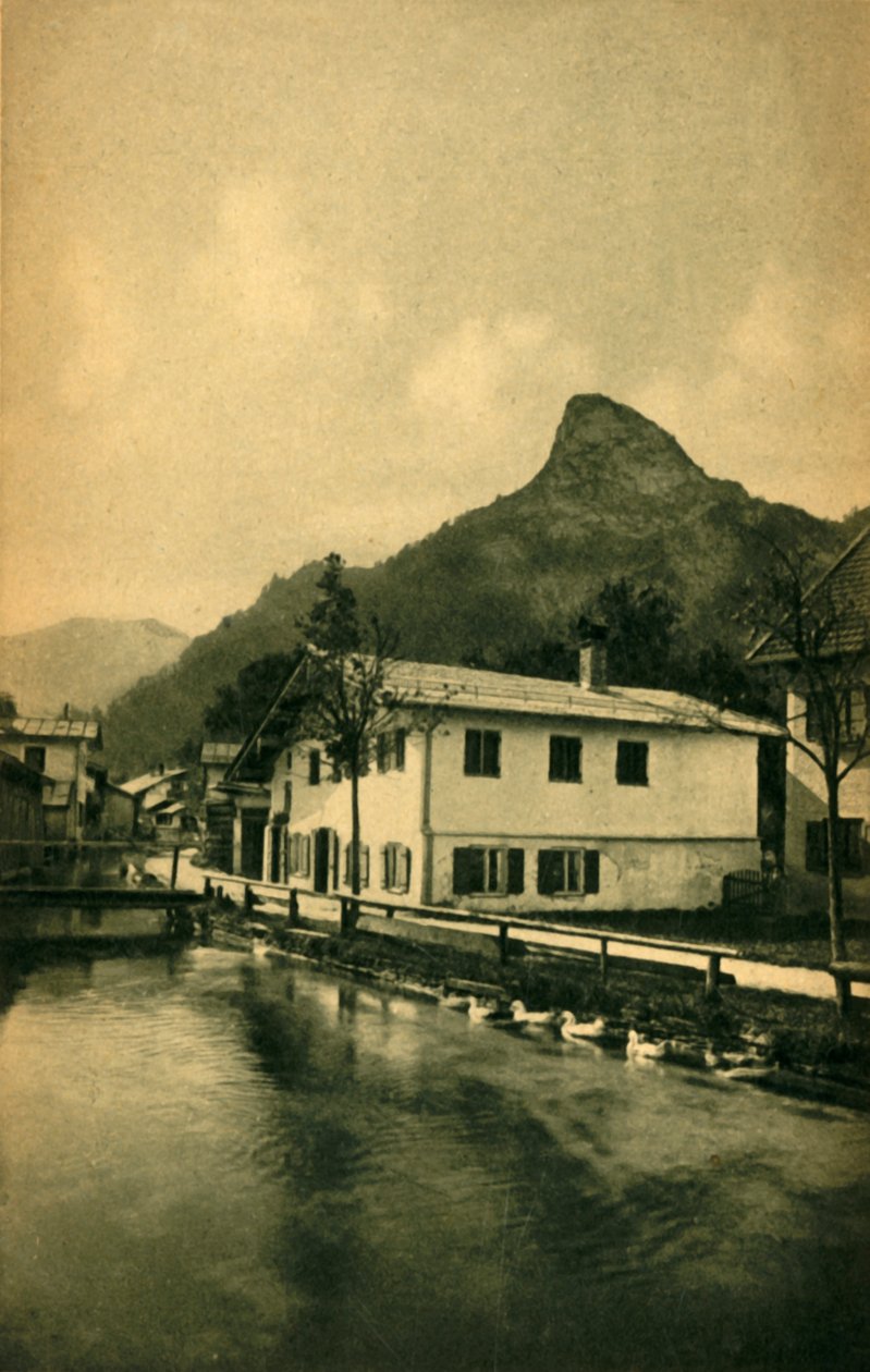 The Millstream at Oberammergau, Bavaria, Germany by Heinrich Uhlschmid