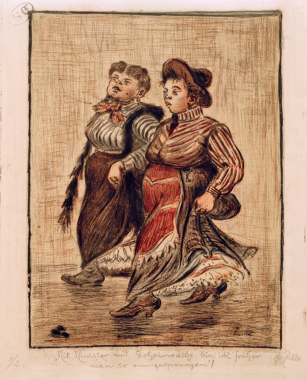 Two Street Girls by Heinrich Zille