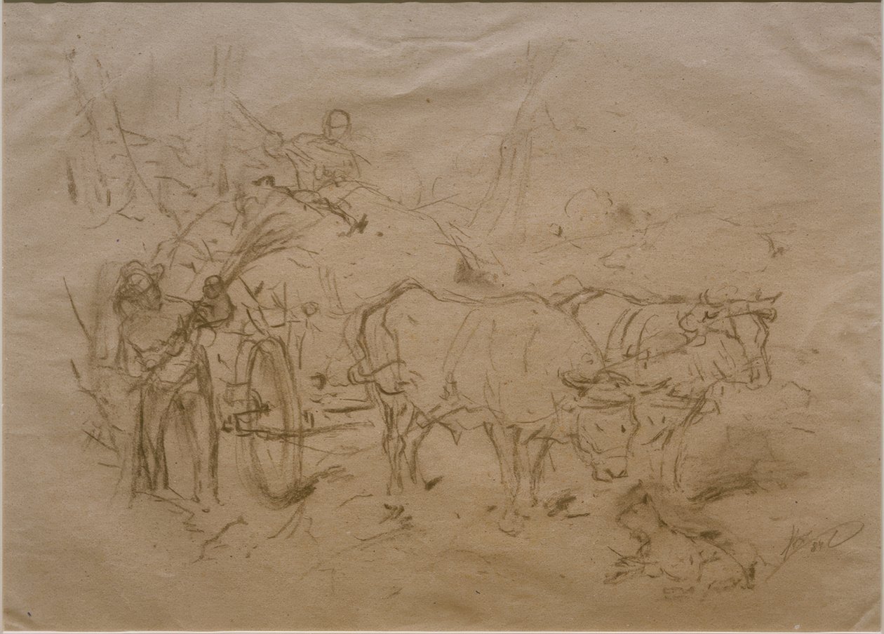 Ox Cart by Heinrich von Zügel