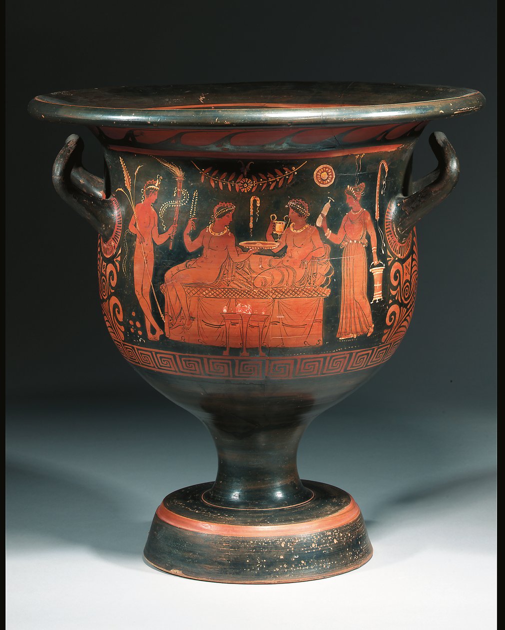 Large Apulian Red-Figure Krater, c.350-340 BC by Helbig Painter (attr. to)