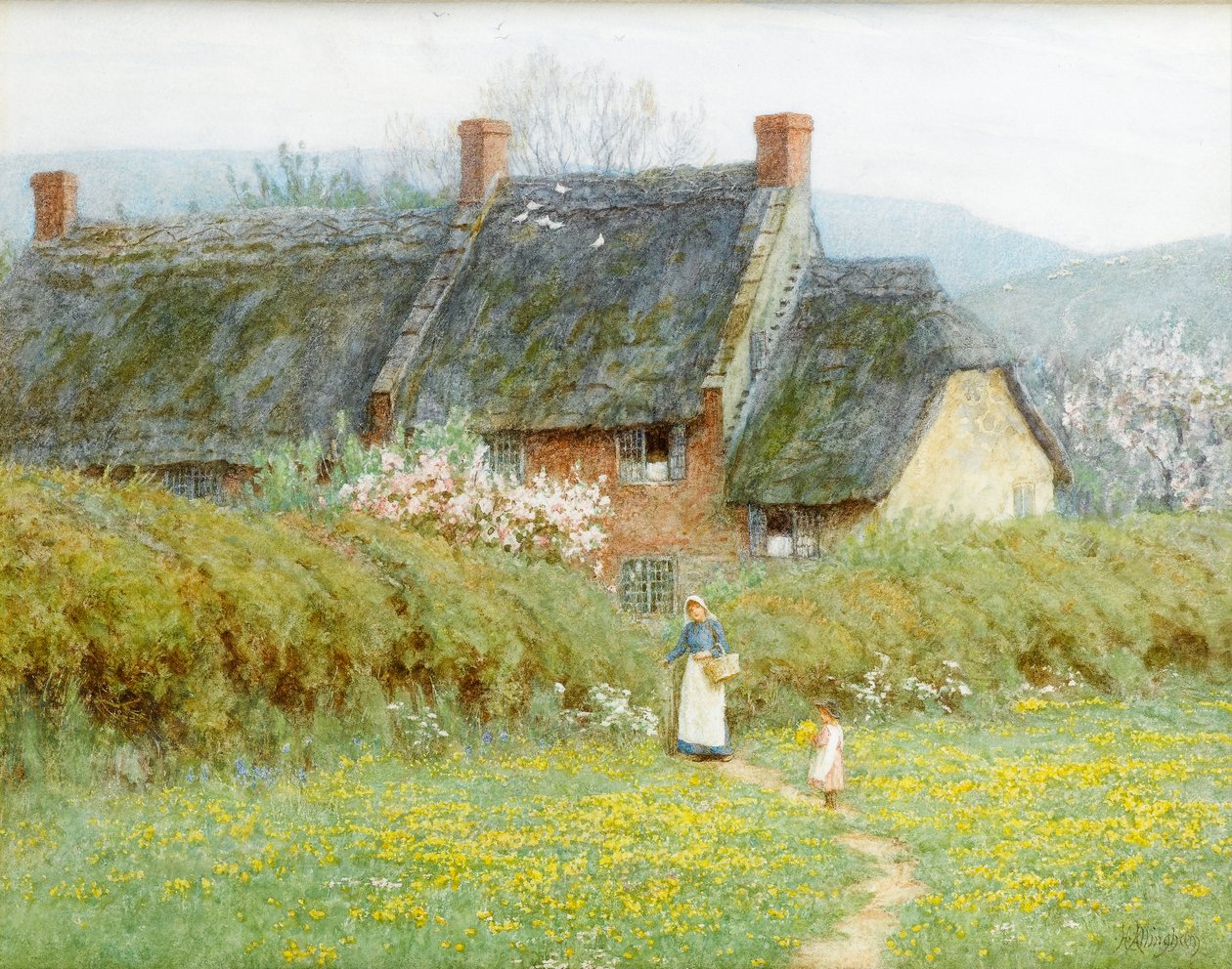 Buttercups, Near Bridport, Dorset by Helen Allingham