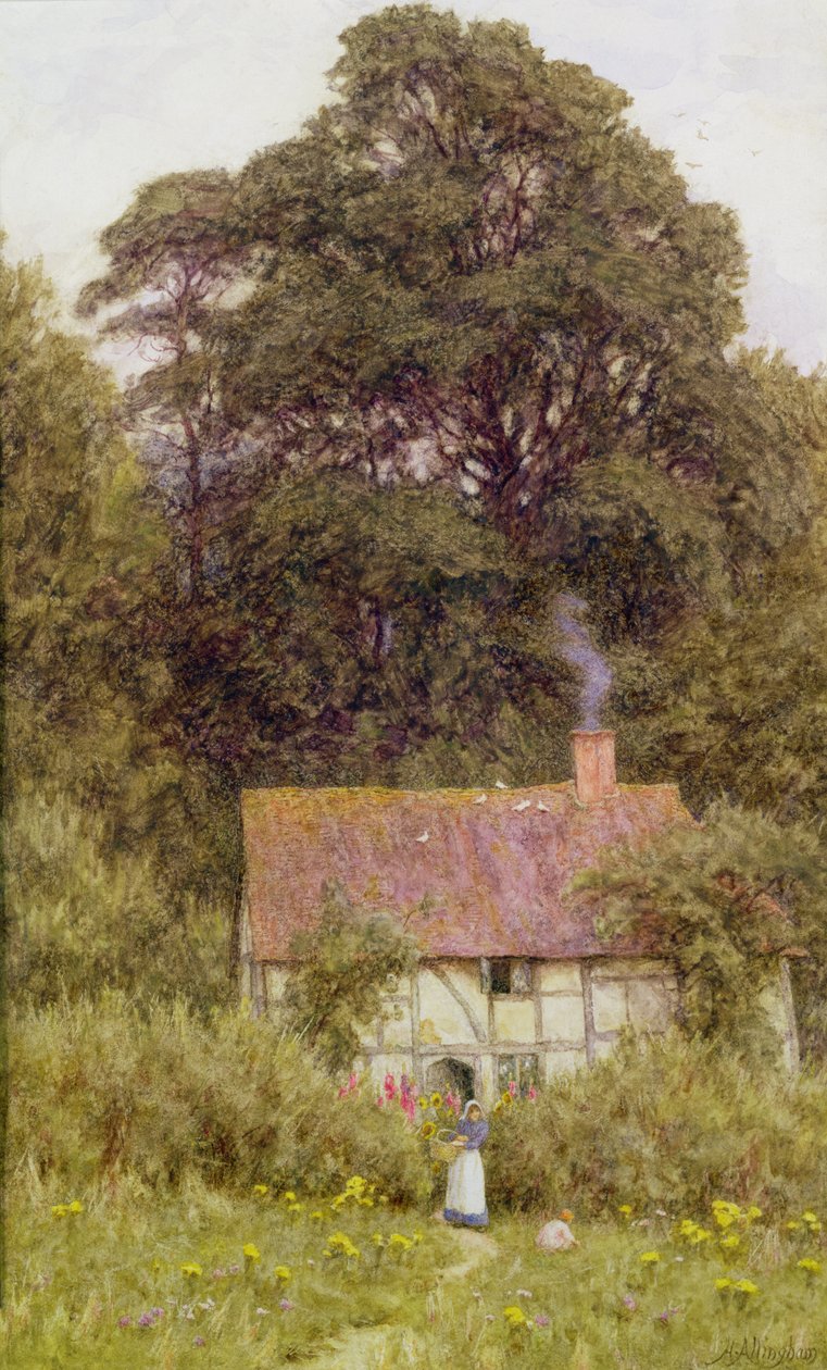 Cottage near Brook, Witley, Surrey by Helen Allingham