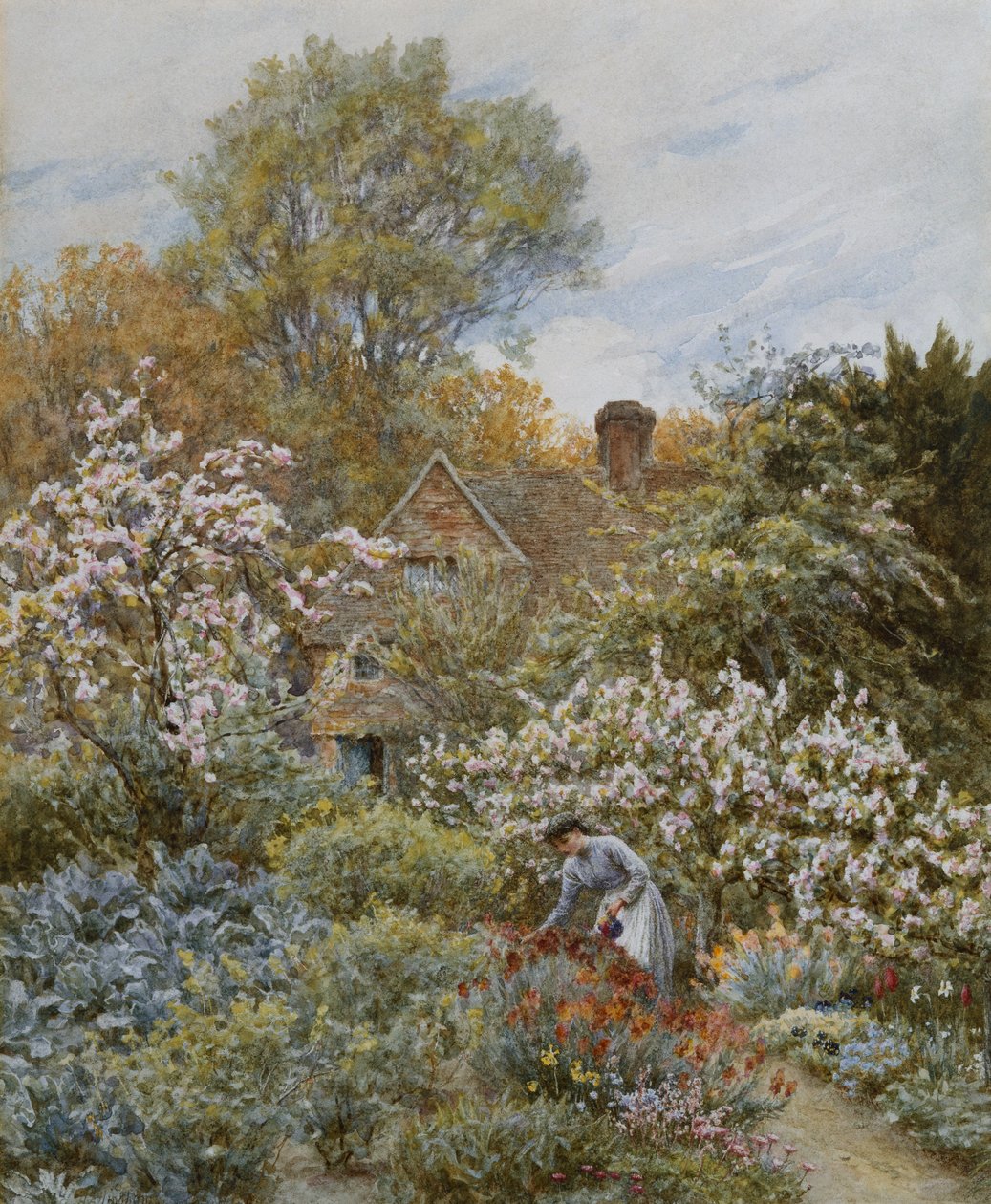 A Garden in Spring by Helen Allingham
