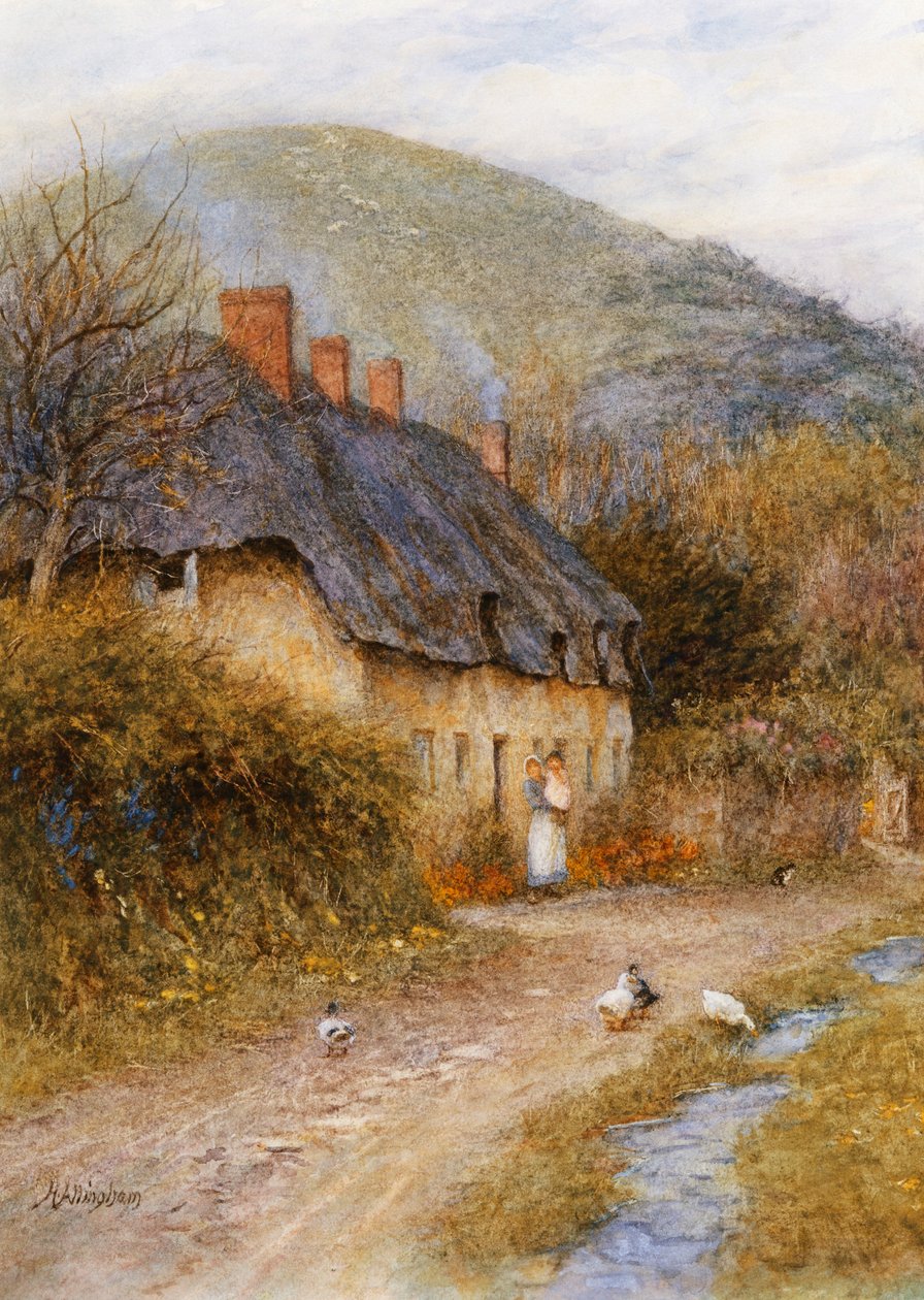 At Symondsbury near Bridport, Dorset by Helen Allingham