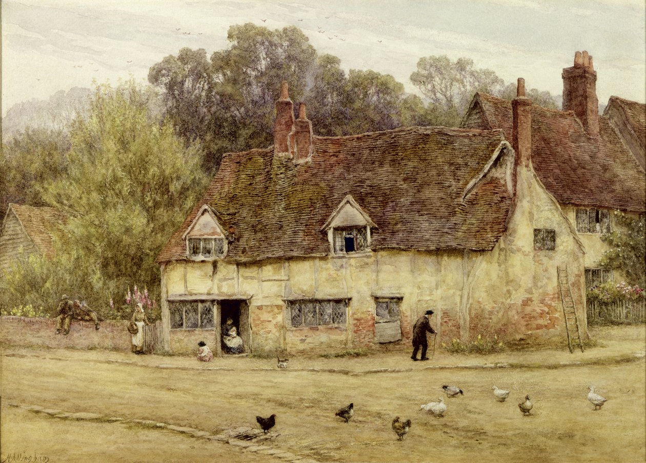 By the Old Cottage by Helen Allingham