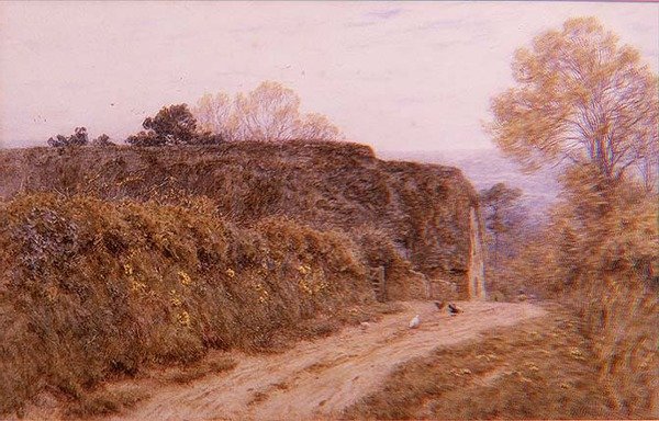 The Old Barn, Beaminster, Dorset by Helen Allingham